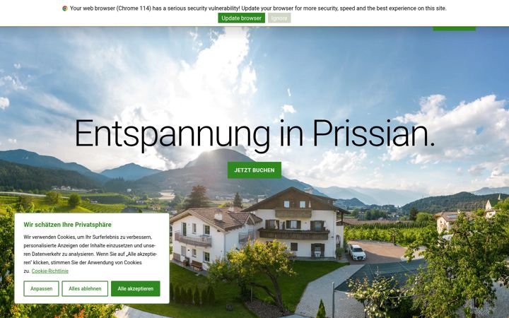 Screenshot of ferienwohnungen-rebgut.it