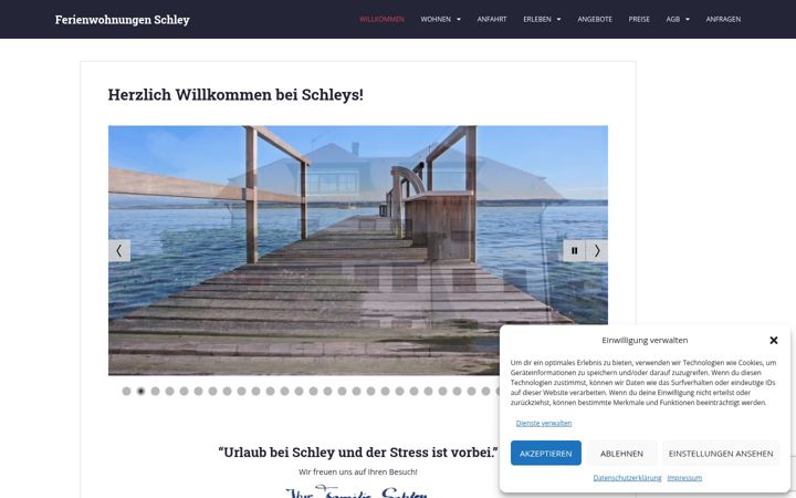 Screenshot di ferienwohnungen-schley.de