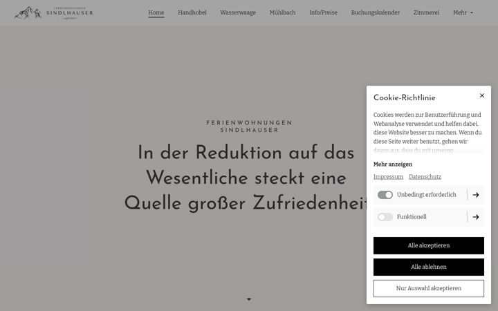 Screenshot of ferienwohnungen-sindlhauser.de