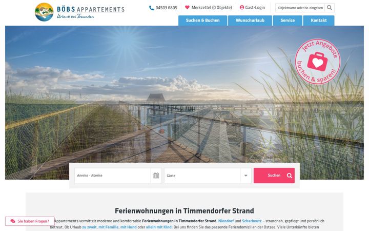 Screenshot of ferienwohnungen-timmendorfer-strand.de