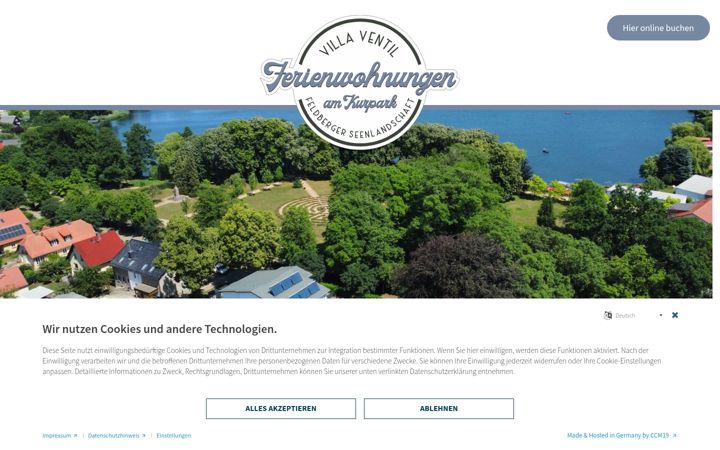 Screenshot van ferienwohnungen-villaventil.de