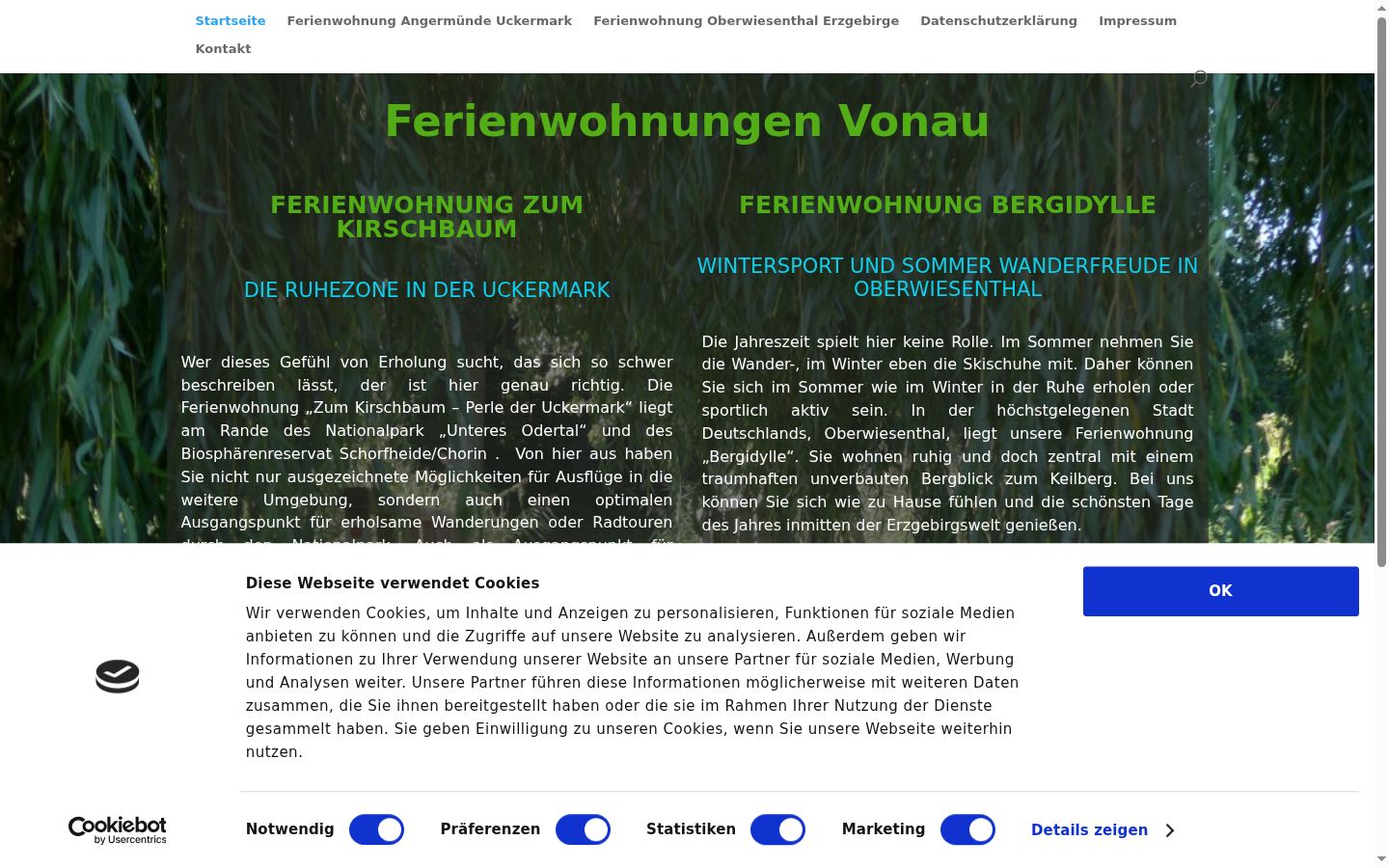 Snimka zaslona bannera za privolu prikazanog prije bilo kakve interakcije