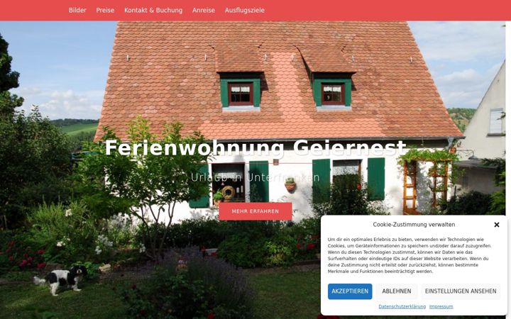 Screenshot of ferienwohnungochsenfurt.de