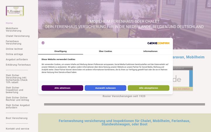 Screenshot του ferienwohnungversicherung.de