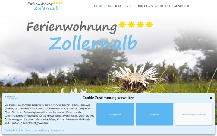 Posnetek zaslona ferienwohnungzollernalb.de