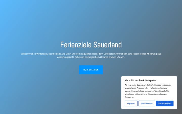 Screenshot of ferienziele-sauerland.de