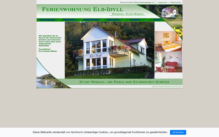 Screenshot of ferienzimmer-stadt-wehlen.de