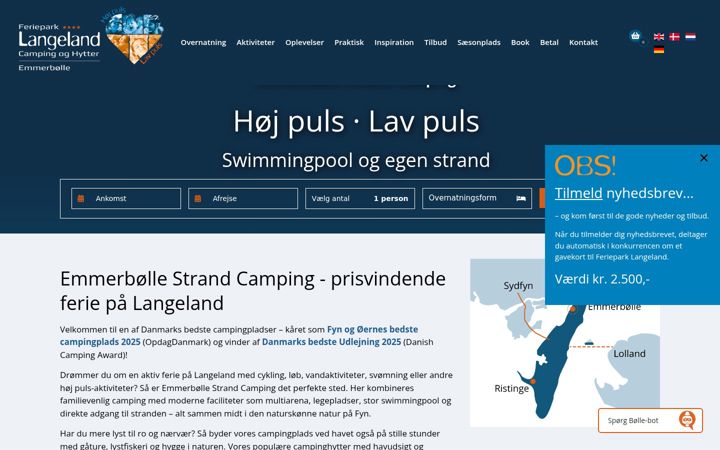 Screenshot of feriepark-langeland.dk