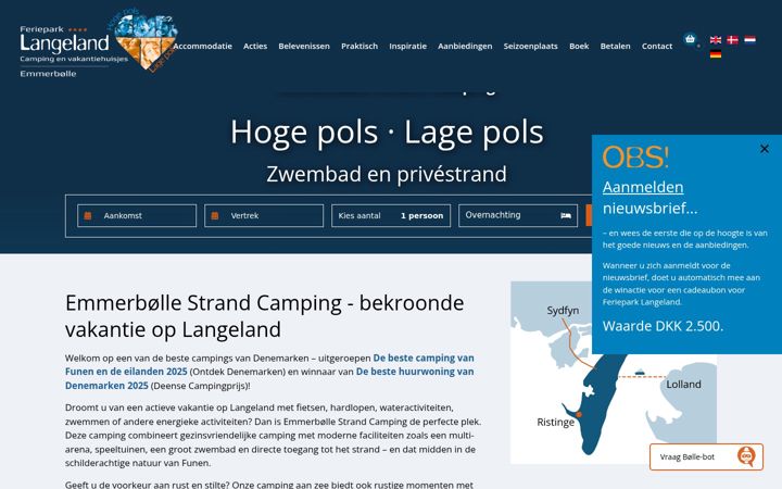 Screenshot του feriepark-langeland.nl