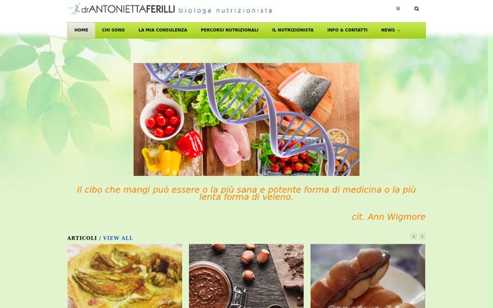 Screenshot of ferillinutrizionista.com