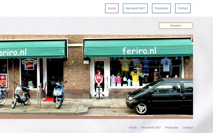 Snímek obrazovky feriro.nl
