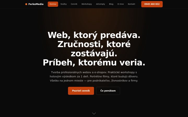 Screenshot of ferkomedia.sk
