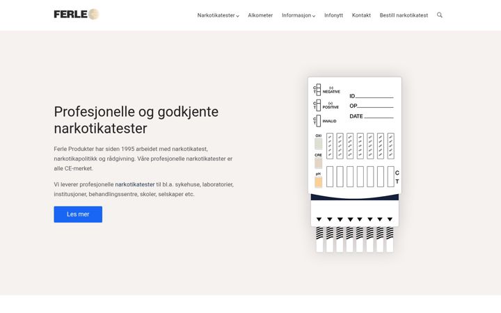 Screenshot of ferle.no