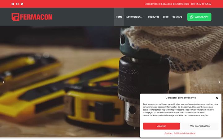 Screenshot of fermacon.com.br