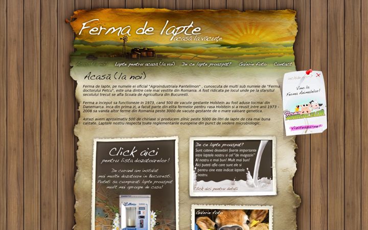Screenshot ta' fermadelapte.ro