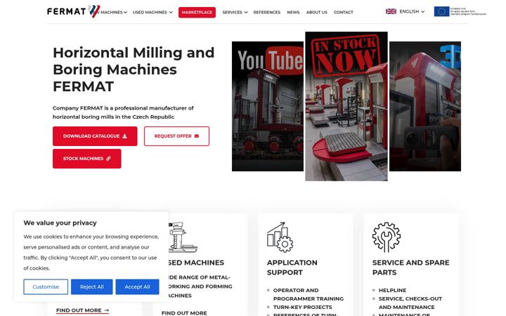 Screenshot of fermatmachinery.com