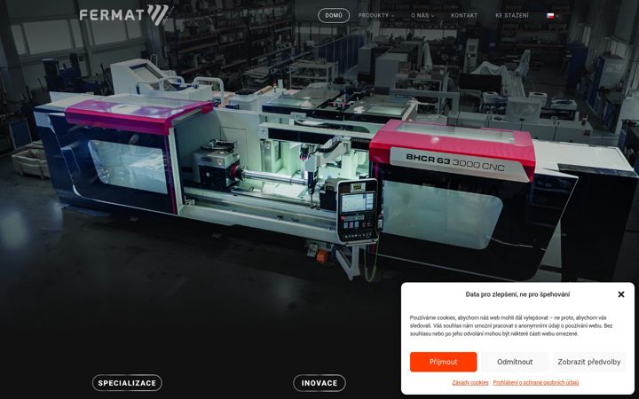 Screenshot of fermatmachinetool.com