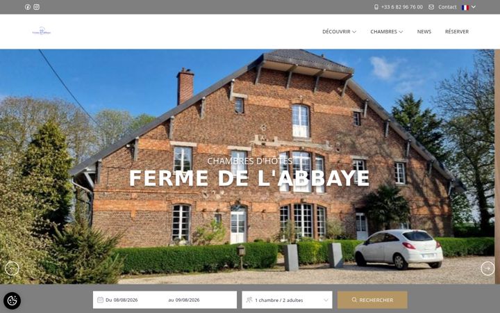 Screenshot of ferme-abbaye.com