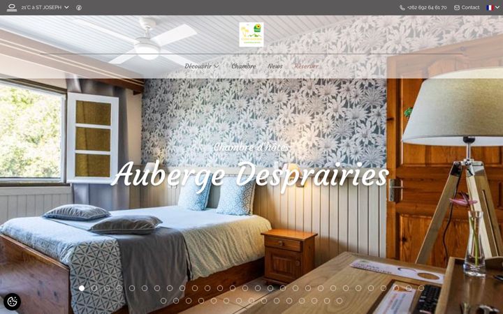 Screenshot of ferme-auberge-desprairies.com