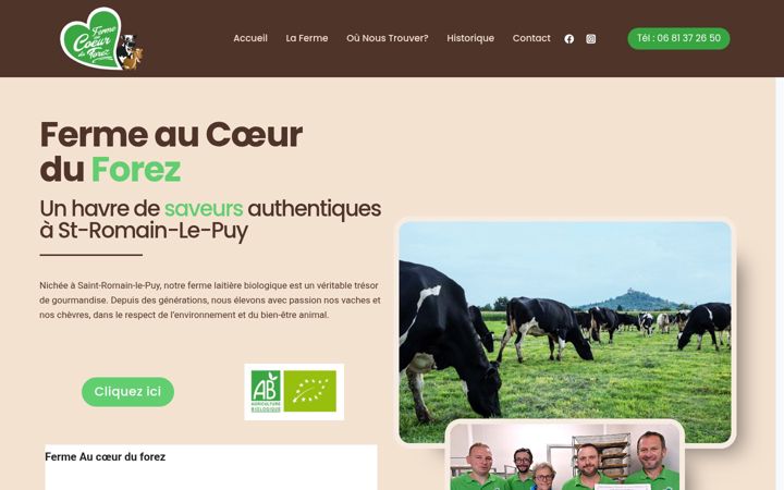 Screenshot of ferme-aucoeurduforez.fr