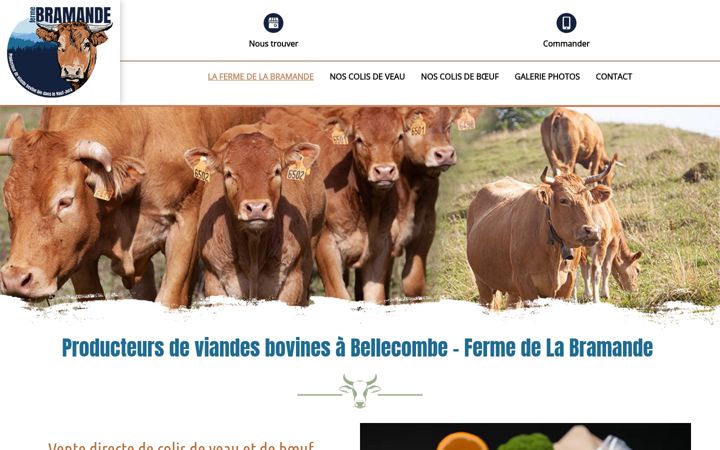 Screenshot of ferme-de-la-bramande.fr