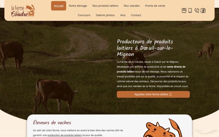 Screenshot of ferme-de-la-coudre.fr