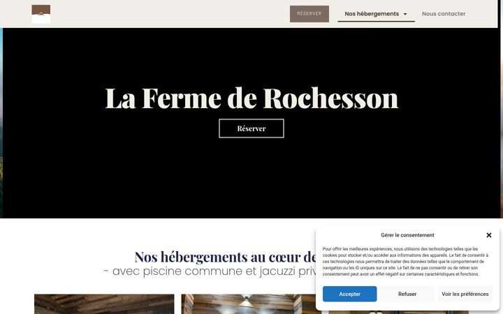 Screenshot of ferme-de-rochesson.com