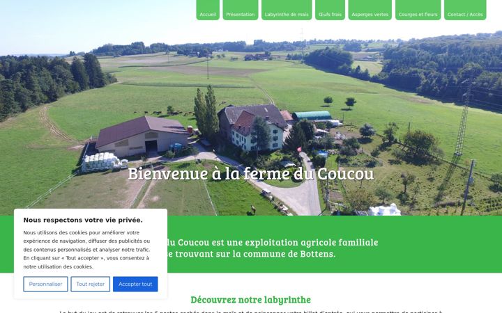 Screenshot of ferme-du-coucou.ch