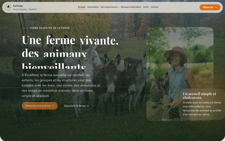 Screenshot of ferme-equestre-90.fr