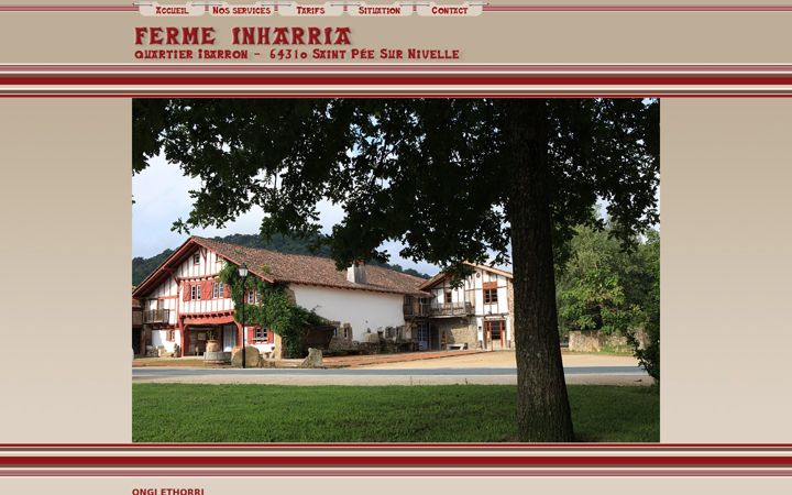 Screenshot of ferme-inharria.com