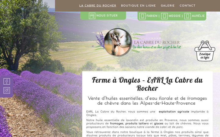 Screenshot of ferme-la-cabre-du-rocher.fr