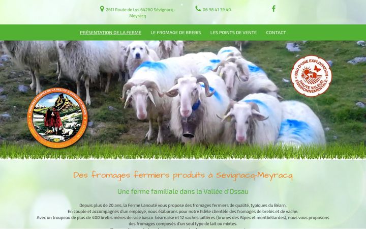 Screenshot of ferme-lanoute.fr
