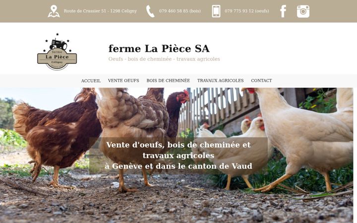 Screenshot of ferme-lapiece.ch