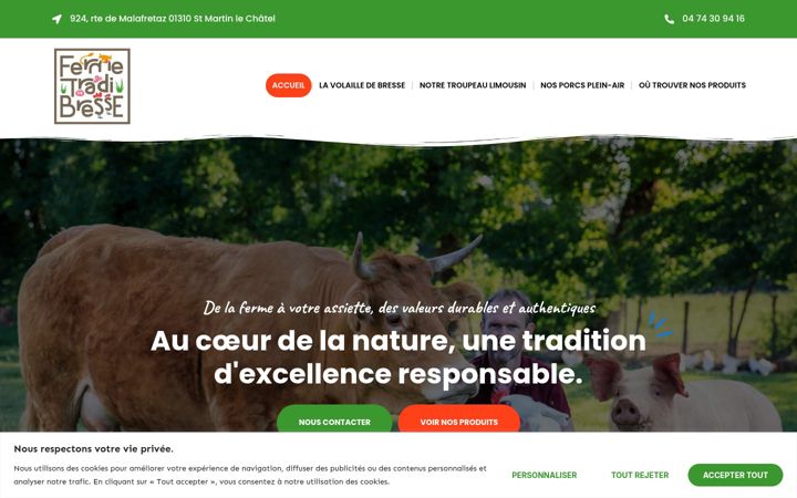 Screenshot of ferme-tradi-bresse.fr