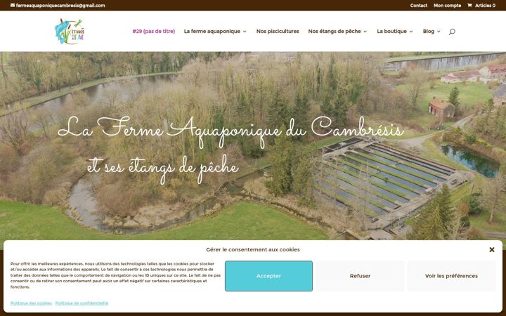 Screenshot of fermeaquaponiquecambresis.fr
