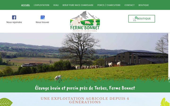 Screenshot of fermebonnet.fr