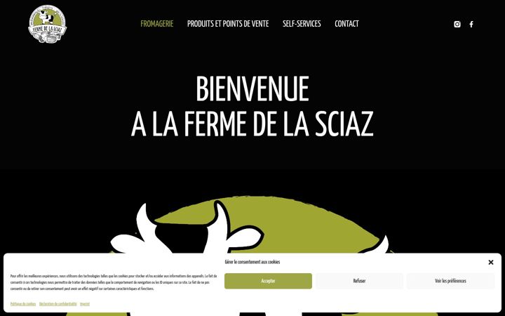 Screenshot of fermedelasciaz.ch