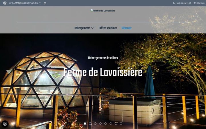 Screenshot of fermedelavaissiere.com