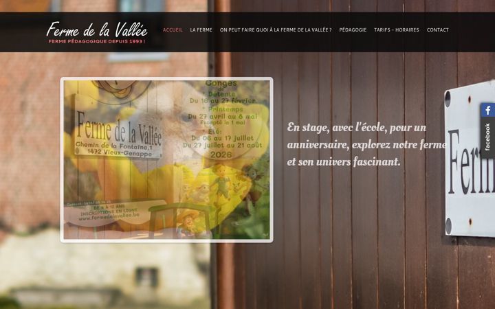 Screenshot of fermedelavallee.be
