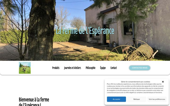 Screenshot of fermedelesperance.be