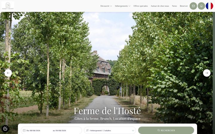 Screenshot of fermedelhoste.com