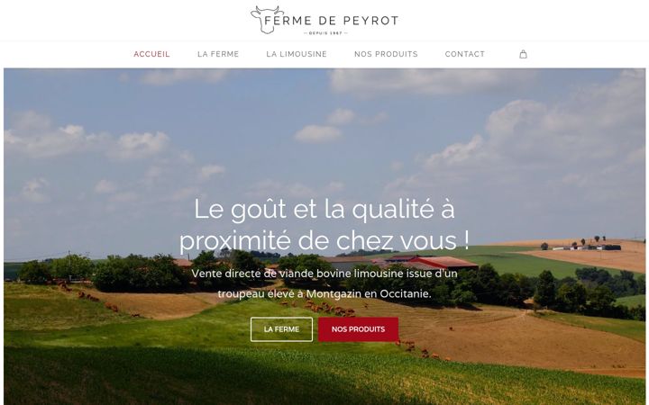 Screenshot of fermedepeyrot.com