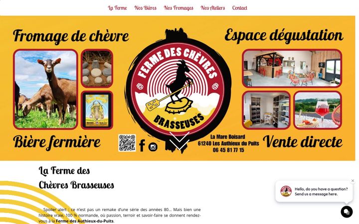Screenshot of fermedeschevresbrasseuses.com