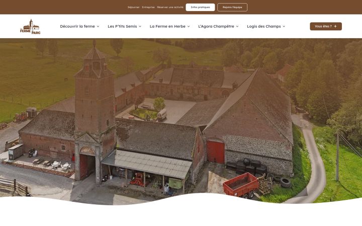 Screenshot von fermeduparc.be
