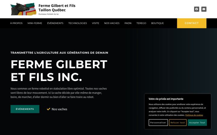 Screenshot of fermegilbert.com