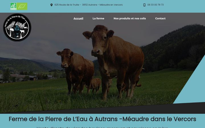 Screenshot of fermelapierredeleau.fr