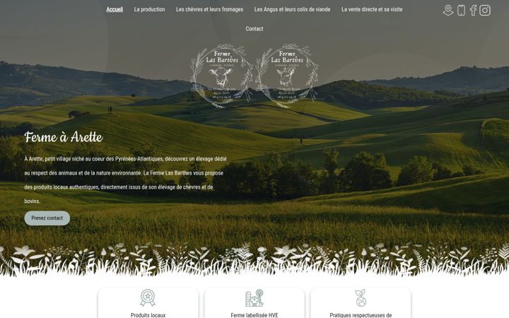 Screenshot of fermelasbarthes.fr