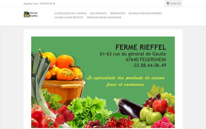 Screenshot of fermerieffel.fr