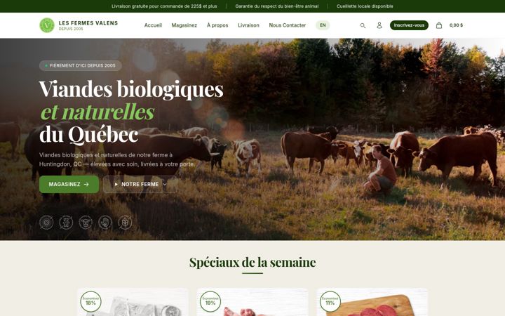 Screenshot of fermesvalens.com