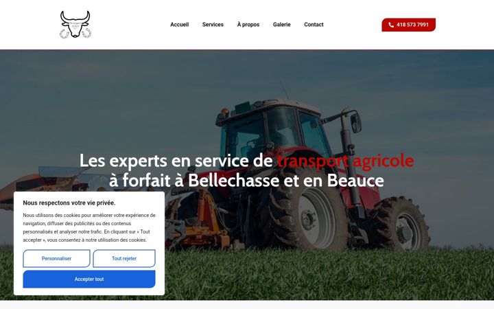 Екранна снимка на fermetransportforfait.ca